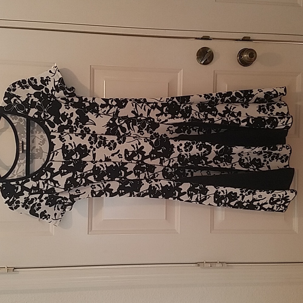 Floral Design Knit Dress
